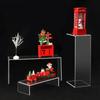 1/3Pcs Large Capacity Jewelry Display Riser Shelf Transparent Doll Figures Model Shelf  Household