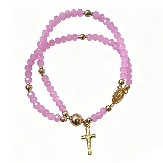 

Rosary Bracelet Magnetic Closure Handmade Christian Prayer Beads Bracelet Lightweight Easy to Wear Spiritual Bracelet Jewelry Gift