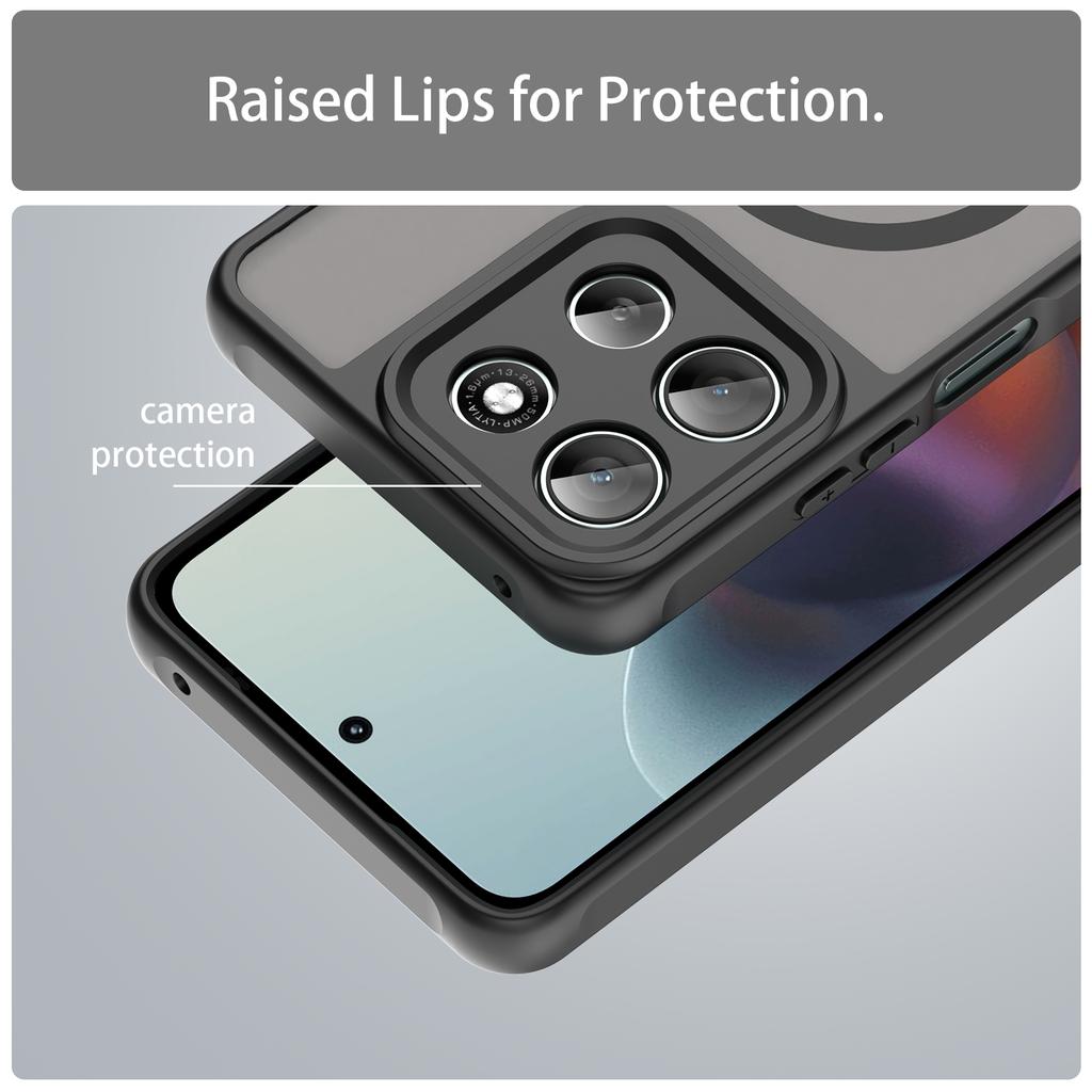 Pour Motorola Moto G56 5G Coque Compatible avec MagSafe Anti Chute PC+TPU Housse de Téléphone