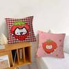 Cute Strawberry Cat   Personalized Pillow Cover Kids Bedroom Wild Party Decor Pillowcase kid Birthday shower Gift