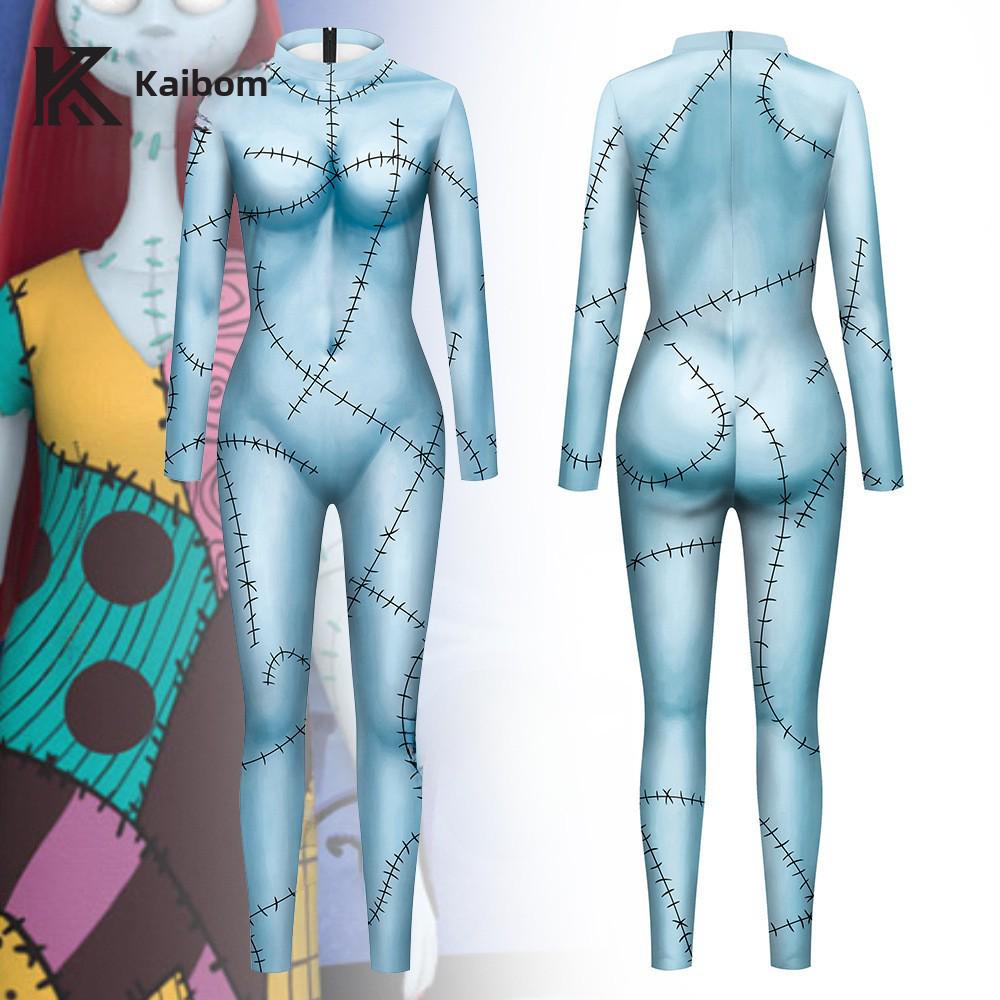 Halloweenský cosplay overal Sally vytištěný na 3D tiskárně