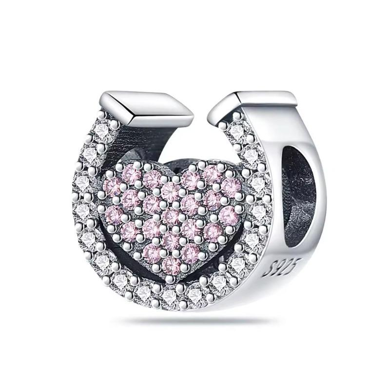 New Hollowed Out Heart-Shaped Charm Bead Fits Perfectly With Original Decorative Bracelet Women'S Jewelry Amulet Copper