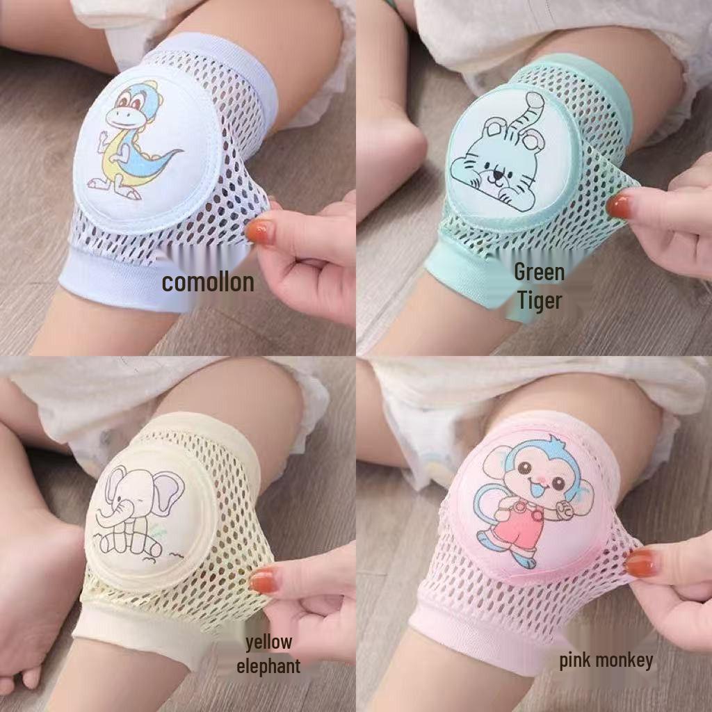 

Летние дышащие детские наколенники и налокотники для безопасного ползания и обучения ходьбе Yellow Elephant