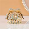 ABWR-Alloy Enamel Jewelry Box Bowknot Crown High-End Jewelry Ring Wedding Ring Jewelry Storage Box