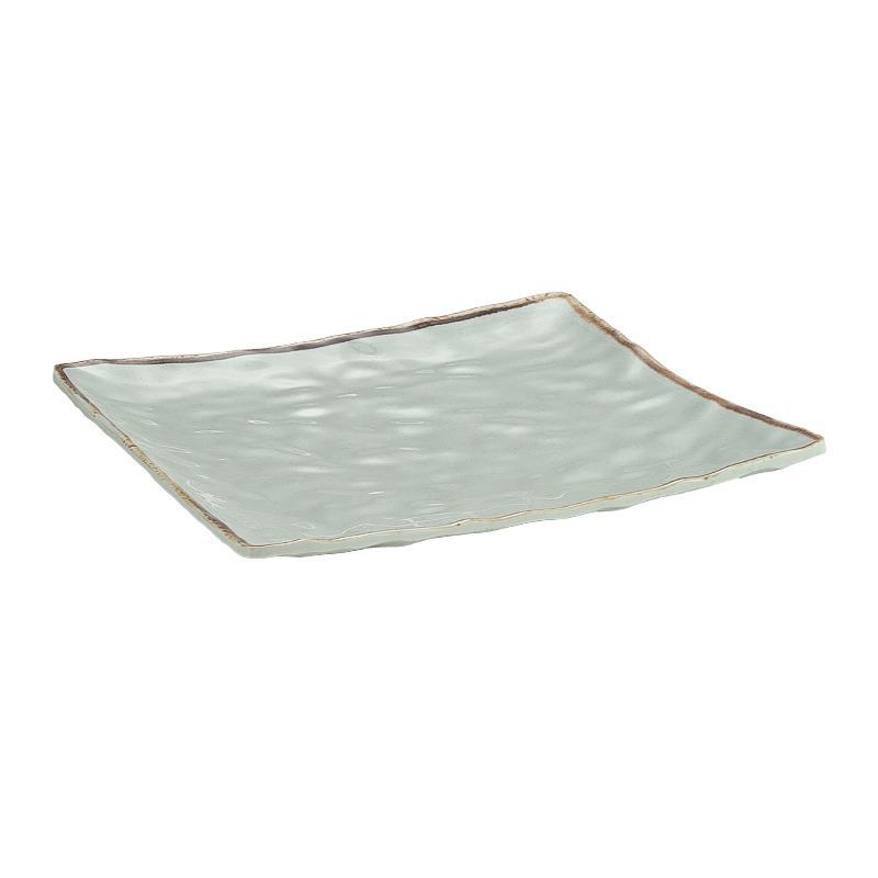 Melamine Imitation Porcelain Square Plate for Cold Dishes, Stir-fry, or Rice - Ideal for Hotels and Restaurants.