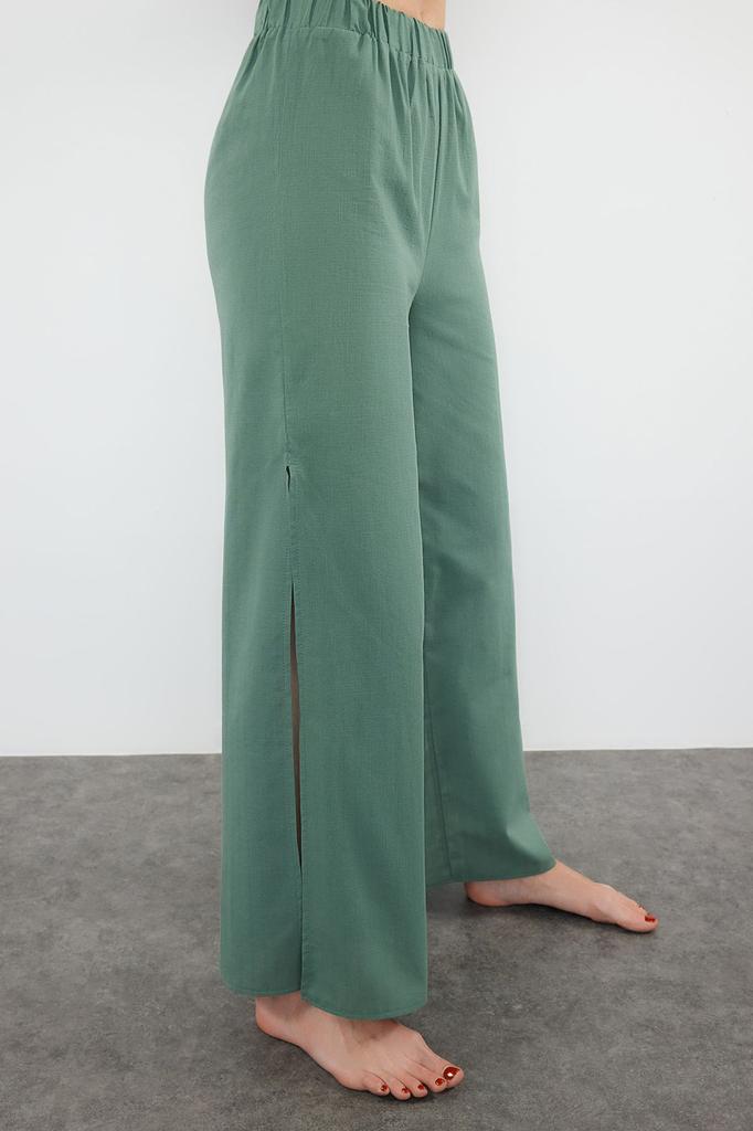 Women's Style Trousers Cinnamon Woven 100% Cotton Trousers