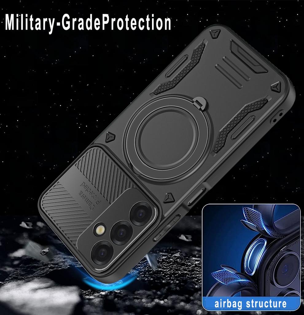 For Samsung Galaxy S26+ Magnetic Case Shockproof TPU + PC Phone Back Cover with Kickstand