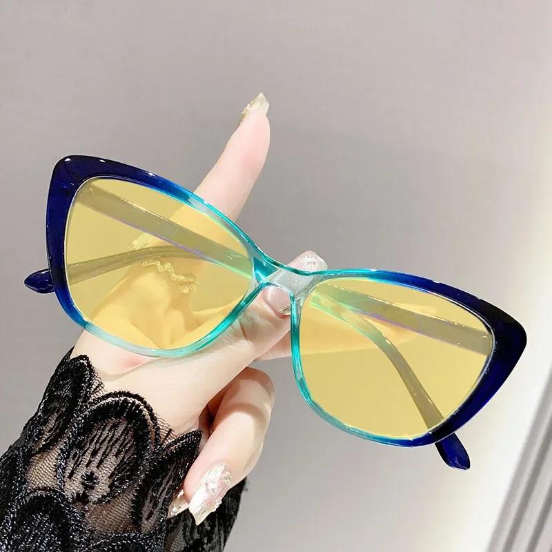 Ultra-Light Near Sight Eyewear Fashion Cat Eye Night Vision Myopia Glasses For Women Men Prescription Glasses Diopter 0 To -4.0