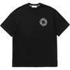 Geripptes Rundhals-Kurzarm-T-Shirt mit Aufnäher für Herren Oberteile L1S152100001S0284-V0029