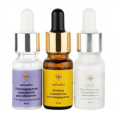 Conjunto de Séruns Hidratação e Rejuvenescimento para o rosto 30+ (10 ml x 3 unidades)