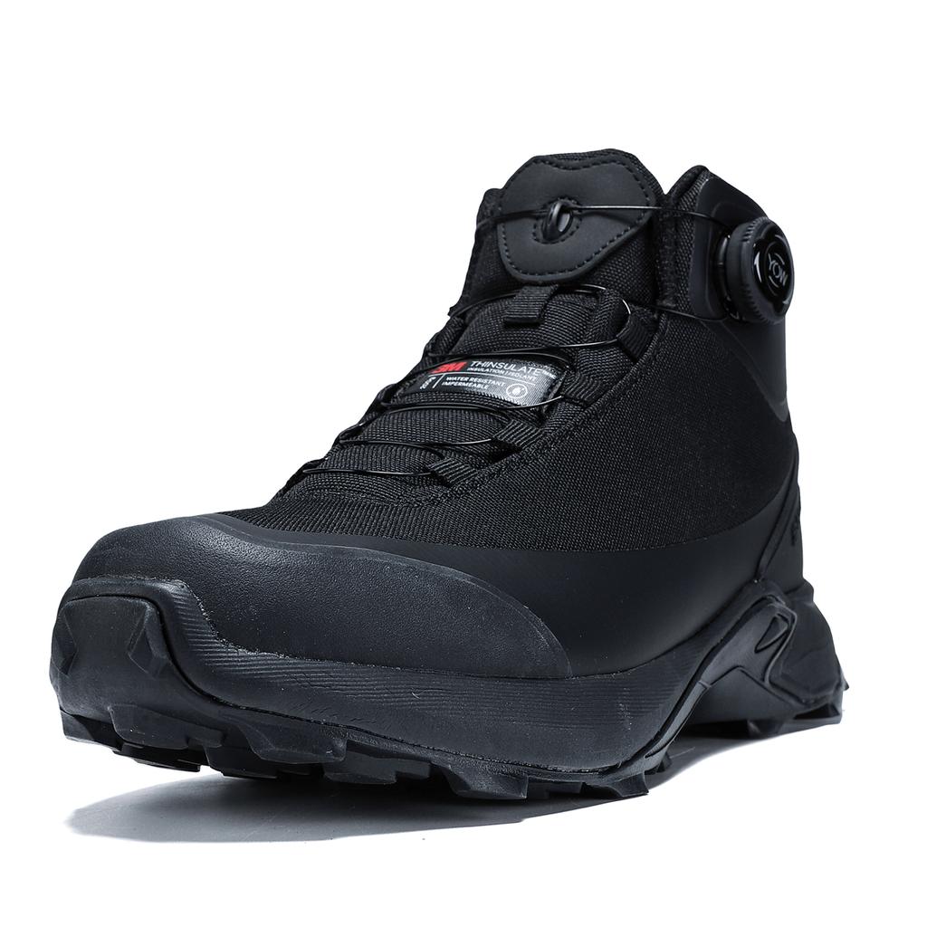 Men Hiking Boot Anti Splash Water Outdoor Sneakers Rotating Button Hiking Shoes  Comfort High-Top Trekking Walking Shoes Non-Slip Warm Suitable