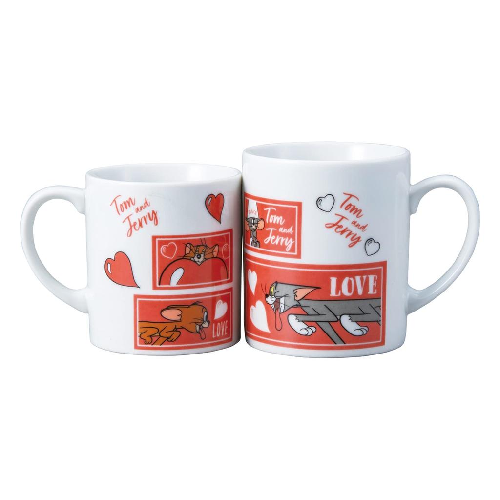 Sun Art Tom and Jerry Set of White Mugs, 2, Love,