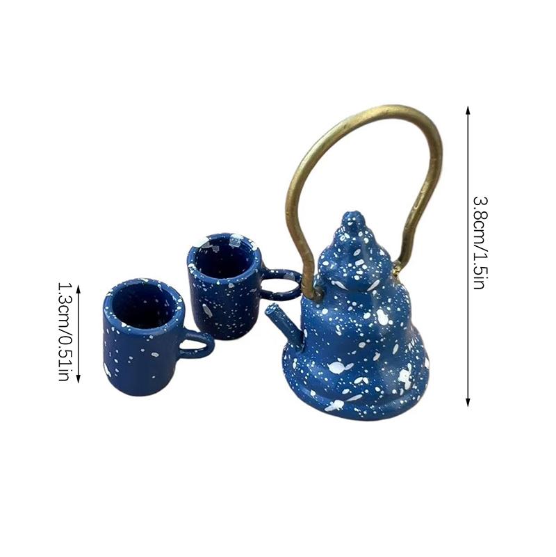 1:12 Dollhouse Miniature Mini Ceramic Tea Set Furniture Home Model Decor Toy Doll House Accessories