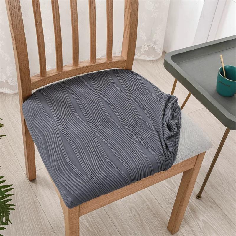

1 шт. чехлы для сидений стульев Nordic Ripple, эластичные чехлы для стульев для столовой, чехлы для стульев, защитные чехлы для кухни, отеля, банкета, дома 1 Piece