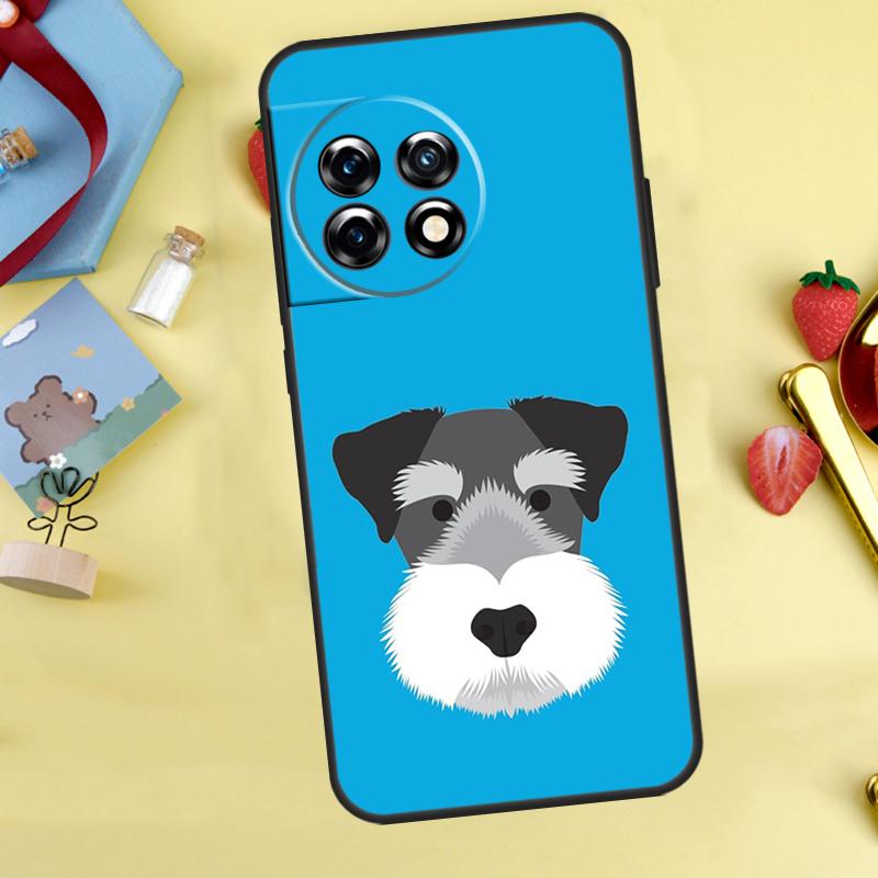 Miniature Schnauzer Dog Art Case For OnePlus 13R 12R 13T 15 13 12 11 10 9 10R 10T 8T Nord 5 CE 4 2 3 Lite N20 N30 Cover