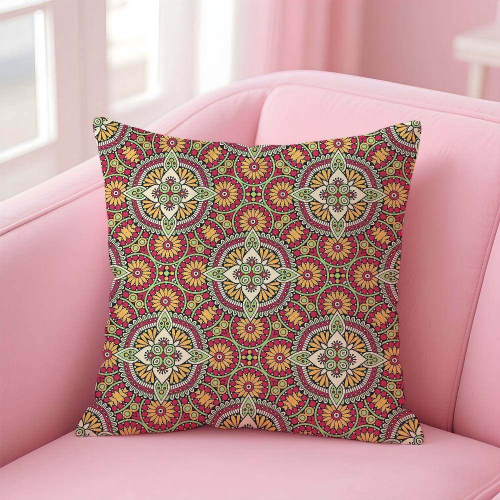 ART Indian Ethnic Pattern Pillow Case Pattern Printing Pillowcase Living Room Sofa Cushion Cover Bedroom Room Decor