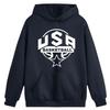 Hoodie - NPZ - Basketball Theme - Navy Blue - 7 To 14 Years - Kangaroo Pocket