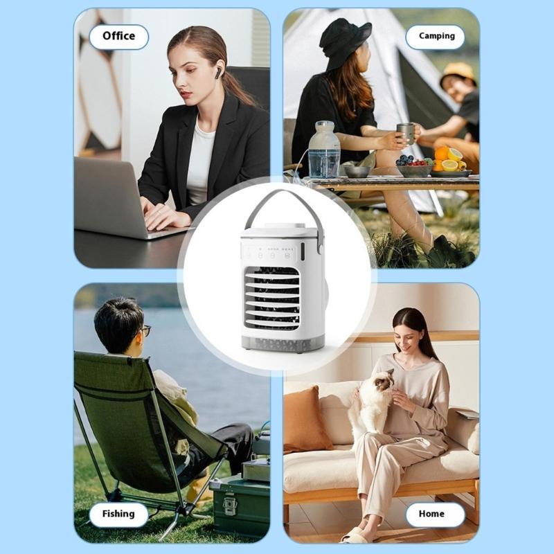 Portable Desktop Air Cooling Fan With 4 Speed Setting Cooling Fan 8h Timer Function For Dormitory Study Office Desk
