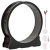 VEVOR Cat Exercise Wheel, 120 Cm Wooden Cat Running Wheel for Indoor Cats Up To 12.7 Kg, Cats Treadmill with Carpeted Runway & Locking Mechanism