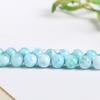 Jingde Jewelry Natural Larimar Round Beads - Semi-precious Sea Pattern Stones for DIY Jewelry Accessories.