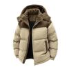 Winter Padded Jacket Men's Thick Padded Jacket Warm Casual Jacket Hooded Men's Padded Jacket All-match Padded Jacket Loose Bread Jacket