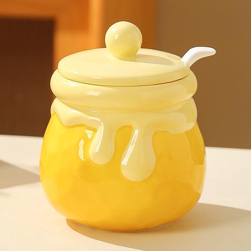 MELAIS High-Temp Resistant Ceramic Seasoning and Chili Storage Jar, Large Capacity.