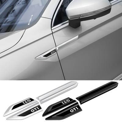 2 stk ABS RLINE GTI R 4 MOTION Emblemer Bil Skjerm Side Blad Klistremerke Auto Dekorative Tilbehør For Volkswagen VW Tiguan L 2017 CW8