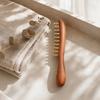 Copper Massage Brush, Gua Sha Comb with Wood Handle And Brass Balls, Brass Massage Tool, Facial Massager for Face, Jawline, Scalp, Eye Care, Body
