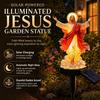 Statua Solare Illuminata di Gesù Cristiano per Giardino Statuetta Impermeabile a LED per Cortile Giardino Patio Prato Decorazione Esterna Illuminata