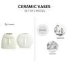 Ceramic White 'Kiss Face Vase' | Vases for Home Decor Decorative Vase for Dried Flowers and Pampas Grass - Set of 2
