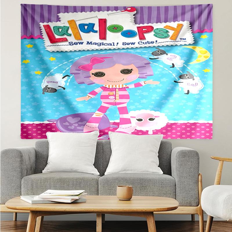 Lalaloopsy Tapestry for Bedroom Aesthetic Classroom Tapestries Wall Hanging for Living Room Dorm Office,Ideal Creative Gift