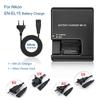 MH-25 MH-25A Charger for Nikon EN-EL15 EN-EL15B ENEL15C ENEL15 Compatibl D800 D810 D600 D500 D7000 D7200 D730 D750 V1 Cameras