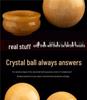 Polished Natural Yellow Topaz Crystal Ball for Feng Shui Wealth Enhancement and Kitchen Northwest Corner Decor