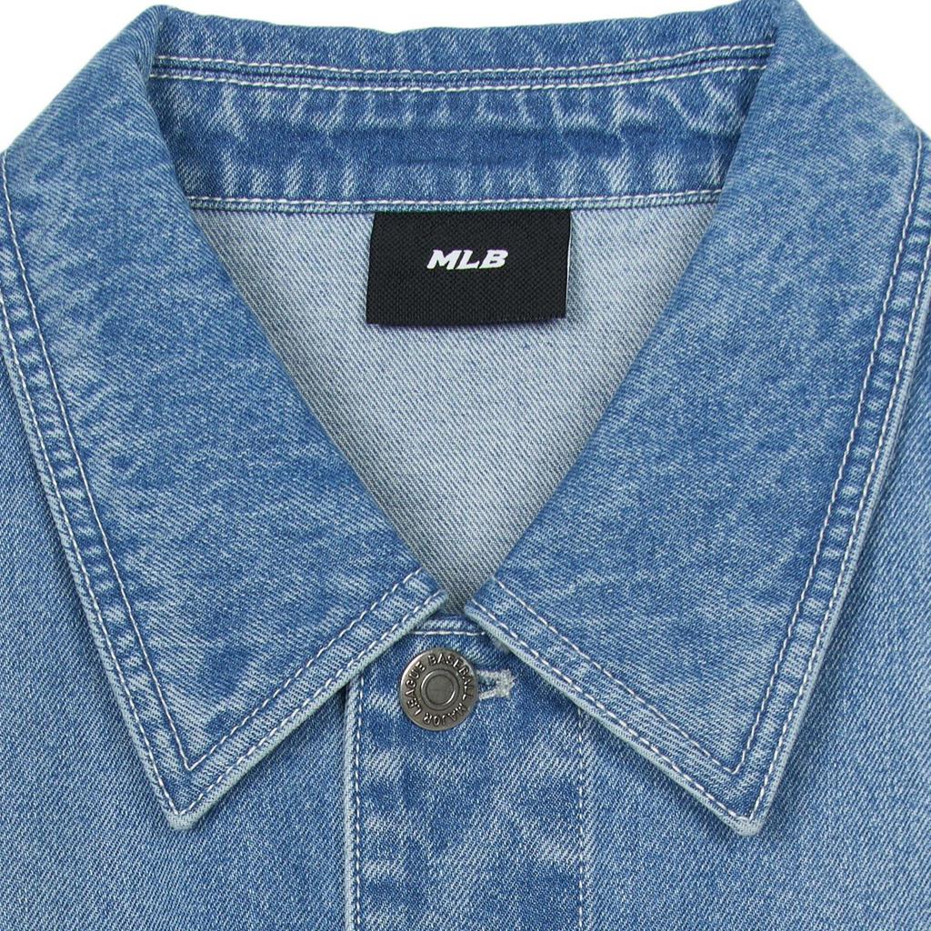 New MLB New York Yankees Denim Jacket Unisex Light Blue 3ADKV0151-50BLL