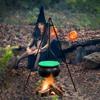 Halloween Witch Cauldron Decorations Outdoor Large Glowing Witches Cauldron On Tripod Spooky Candy Bucket Bowl Decor for Halloween Party