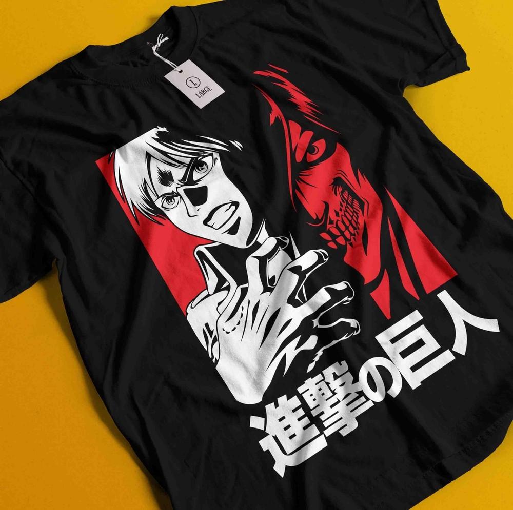 Attack On Titan Shirt Eren Tshirt Mikasa AOT Levi Anime Manga Graphic Unisex Tee
