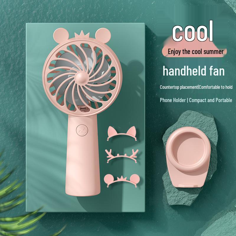 Portable Mini Smart USB Rechargeable Silent Desktop Fan With USB Power Cable