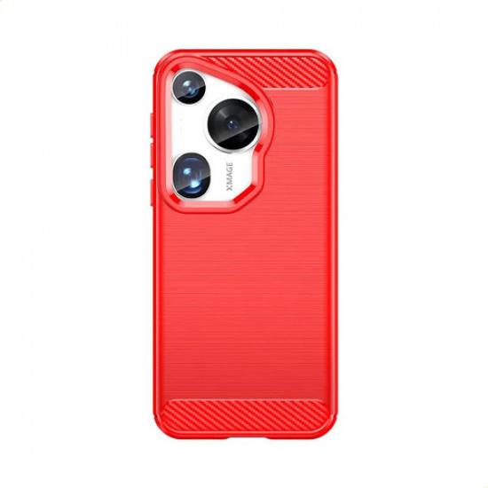 

Phone Case For Huawei Pura 70 Ultra ,flexible Tpu Fiber Protective Cover For Huawei Pura 70 Ultra червоний