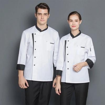Long Sleeve Chef Jacket Breathable Kitchen Work Clothes Work Wear Chef Uniform  Bakery Cooking