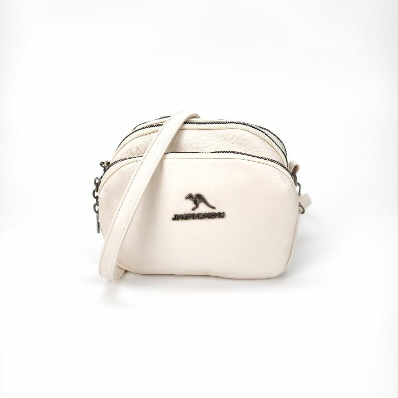 Women's messenger bag PU bag, retro style women's bag, threelayer shell bag, highend texture shoulder bag, fashionable mobile phone bag.
