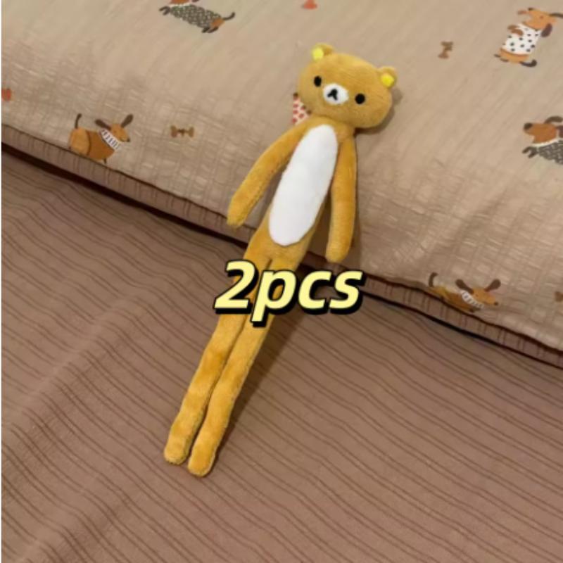 Hot Long Leg Rilakkuma Cartoon Toy Soft Stuffed Doll Bag Pendant Keychain Cute Gift ForWomen Bag Decoration Home Ornament Gifts