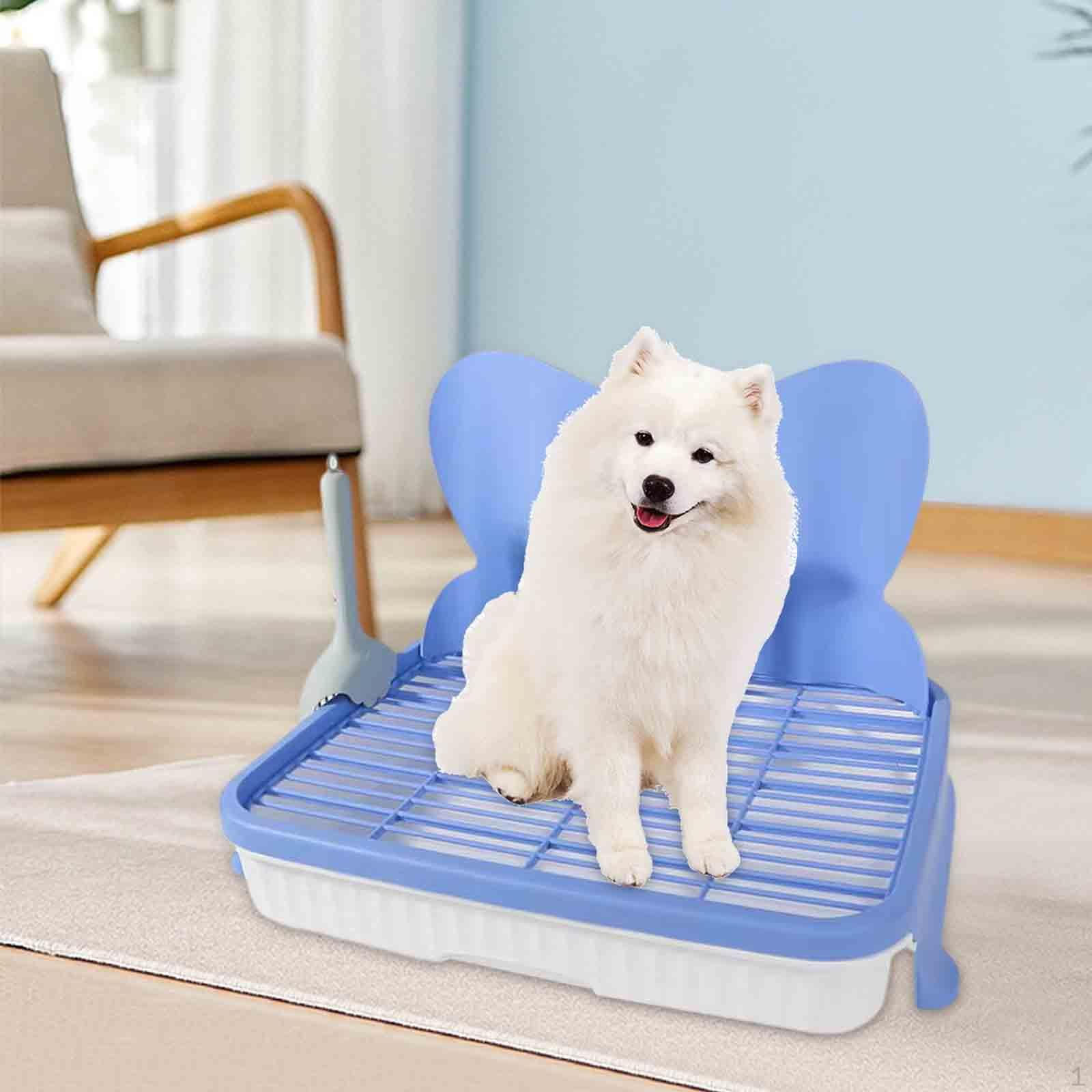 

Туалет для собак, лоток для дрессировки домашних животных, сетчатый съемный уголок для дрессировки щенков для маленьких и средних собак синий