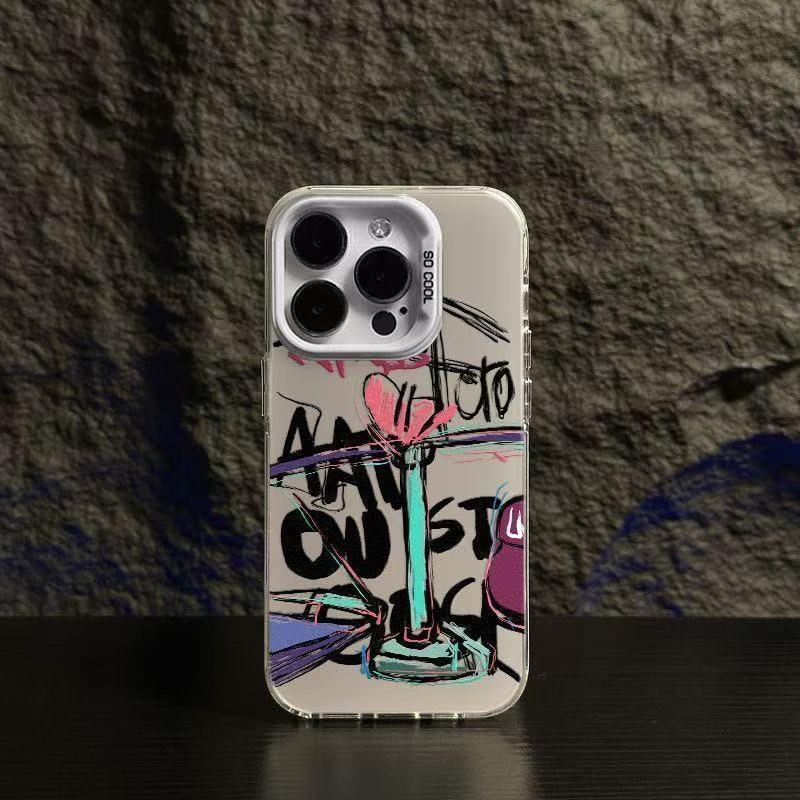 Street Graffiti iPhone 17 Case for 13 Pro Max/14X/16 Pro, Trendy Drop-Proof Design
