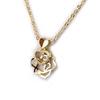 Les Trésors De Lily [M8900] - Gold Plated Necklace 'Rosa Romantica' Golden White (love) - 20x15 Mm