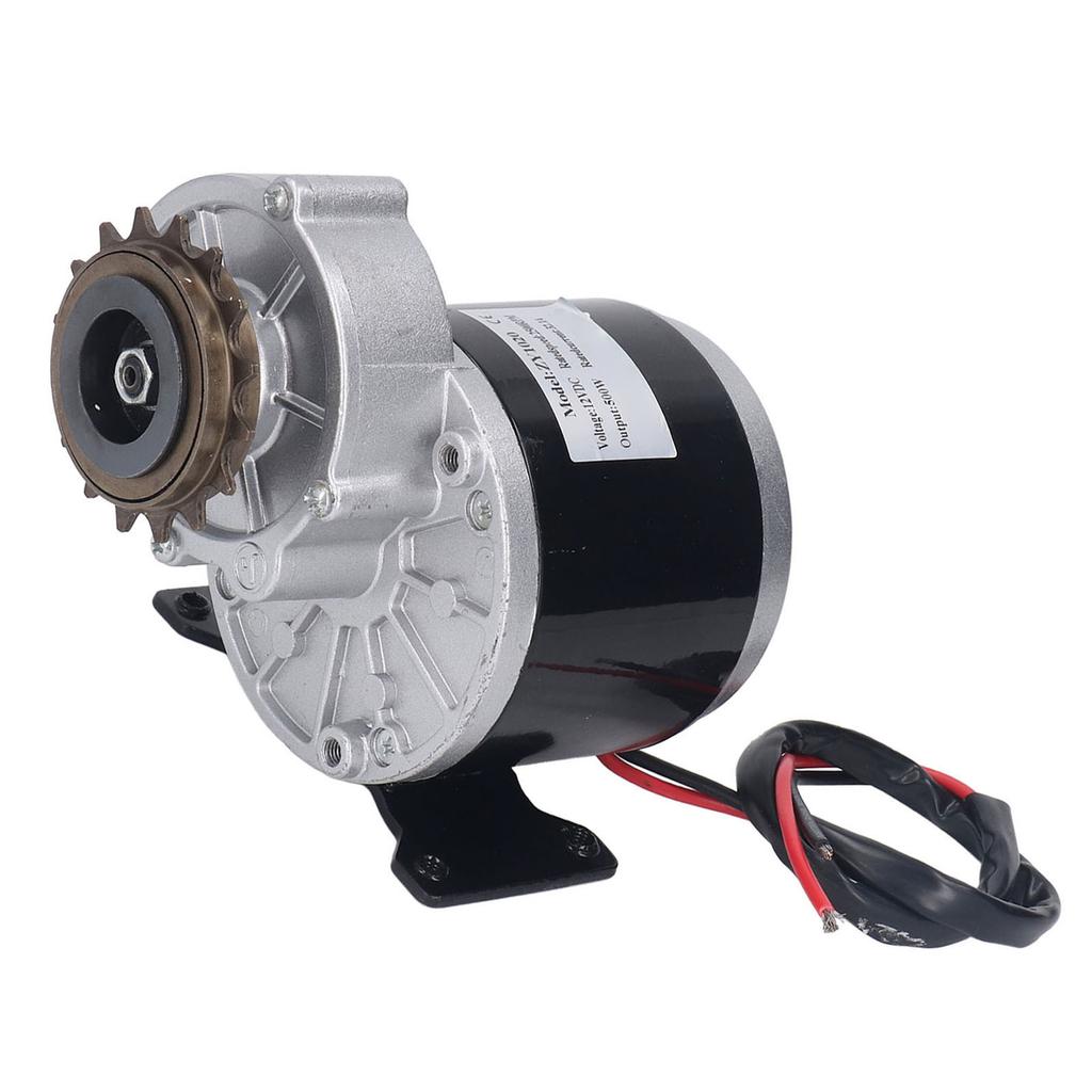 Brushed Motor 16 Teeth Gear Chainwheel Electric Motor Copper Coil High Torsion DC12V 500W 2500RPM