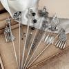 Chinese Style Butterfly Fan Tassel Hair Stick For Women Vintage Metal Hanfu Chopstick Hair Sticks Hair Accessories