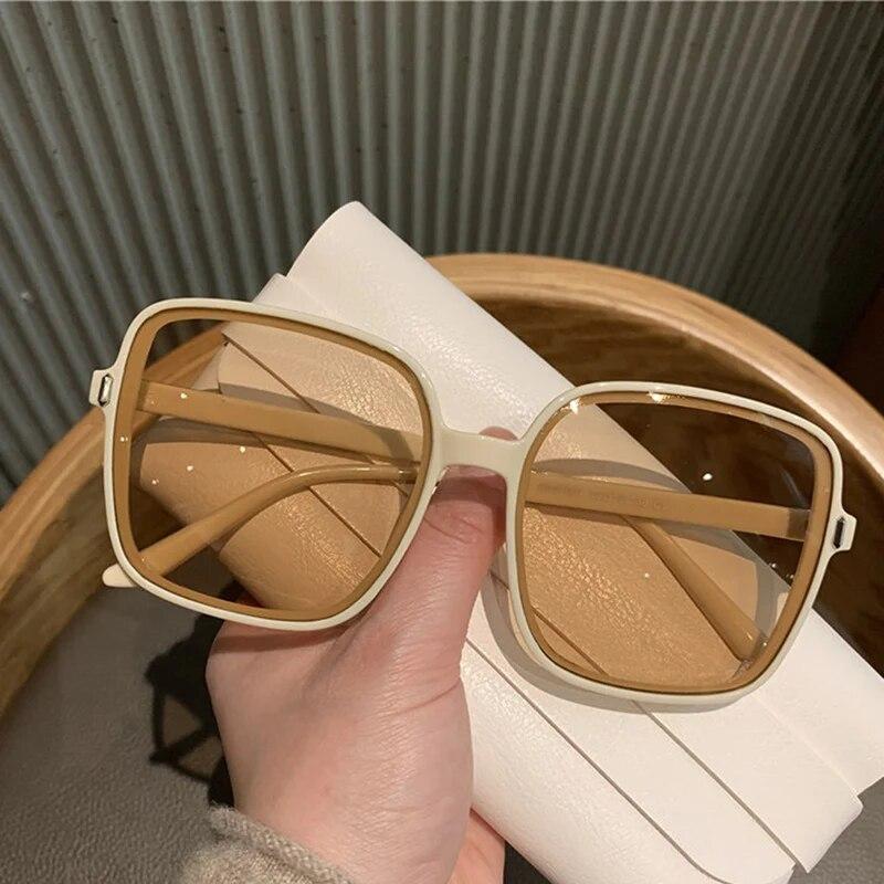 Fashion Style Trend Sunglasses Personalized Round Frame Black Sunglasses Ins Trend Candy Color Big Frame Sunglasses