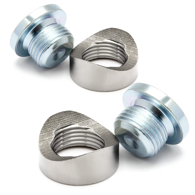 Ledaut M18X1.5 Bung And Plug Notched Style (2 Bungs/ 2 Plugs) Notched Style Fitting Bungs M18X1.5