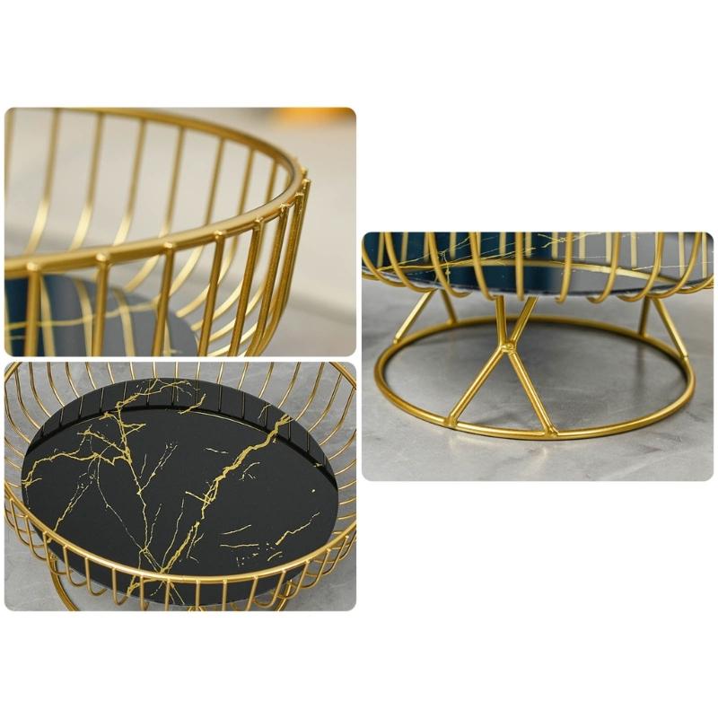 Metal Wire Fruit-Basket Fruit Bowl Modern Fruit-Basket for Vegetable-Snack-Countertop Metal Fruit Tray Table-Centerpiece