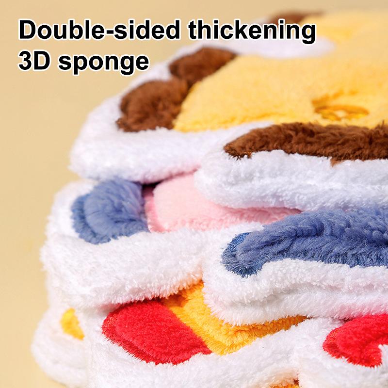 Creative Cartoon Cute Year Pony Hand Towel Coral Fleece Home Kitchen Bathroom Towel Thickened Hanging Absorbent Towels